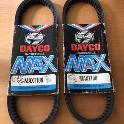 Dayco Max 1106 Snowmobile Drive Belt - Set Of 2