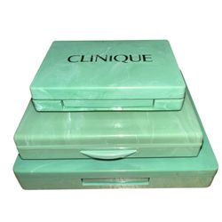 Y2K Vintage Makeup Collector Bundle – Clinique & Estée Lauder Compacts – 90s/2000s Jade Green