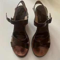 Diane Von Furstenberg brown wedges