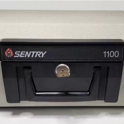SENTRY FIRE SAFE Case SECURITY CHEST 1100 WITH KEY Fire-safe Ammo Gun Locks