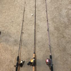 Fishing Poles  With Reels 