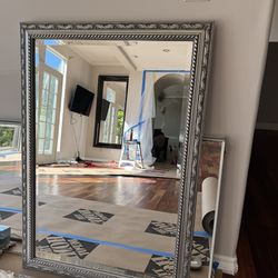 Silver Ornate Spanish Cable Framed Mirrors-Set of 2