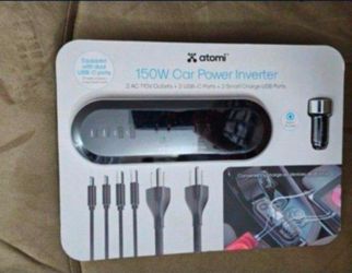 150w car power inverter  2 ac 110v outlets + 2 usb C ports + 2 smart  charge USB Brand New $40