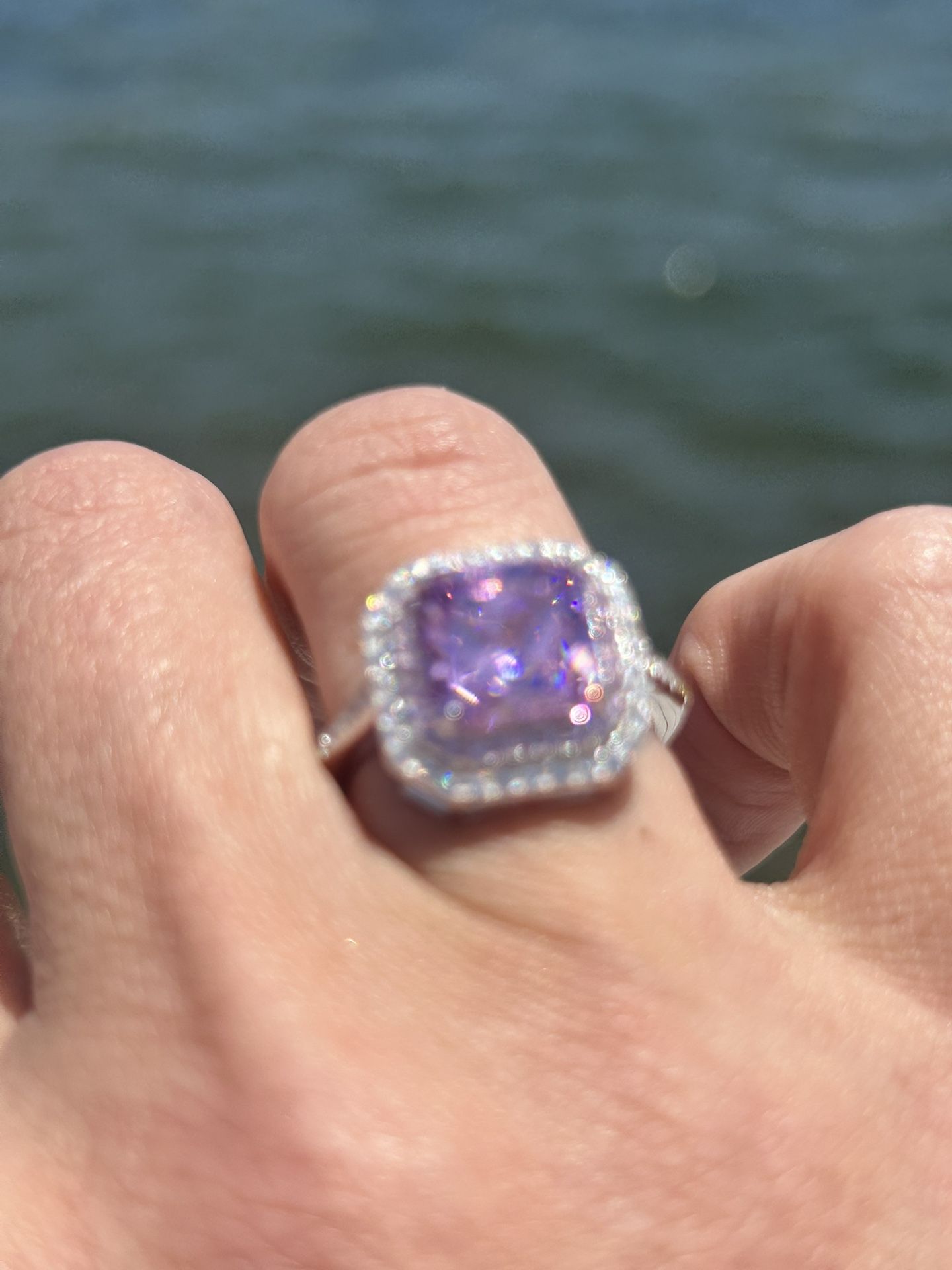 NEW Pink Sapphire Sterling Silver 925 Ring Size 7