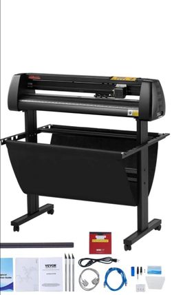 VEVOR Vinyl Cutter, 34Inch Bundle, Vinyl Cutter Machine, Manual Vinyl Printer, LCD Display Plotter Cutter Sign Cutting with Signmaster Software for De