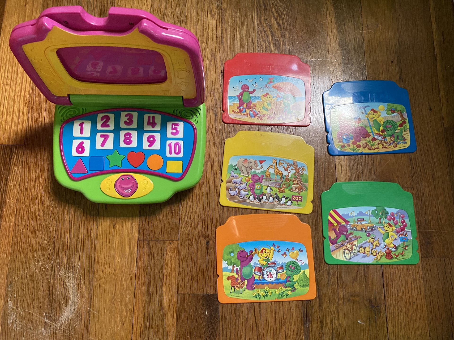 Vintage Barney the Dinosaur Interactive Laptop w/ 5 Discs