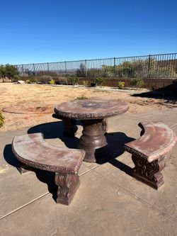 🏡🪴⛲️Concrete Table With Benches