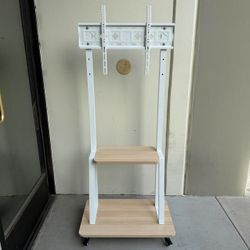New In Box 32 In 75 Inch TV Television Stand With Locking Wheels With Mounting Hardwares 