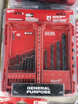 Milwaukee Black Oxide 21 pc Drill Kit Set