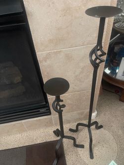 Wrought Iron Candle Holders