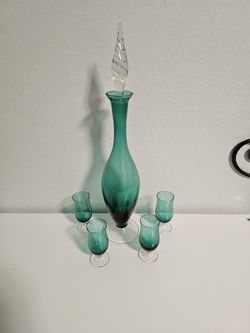 Green Brandy Decanter