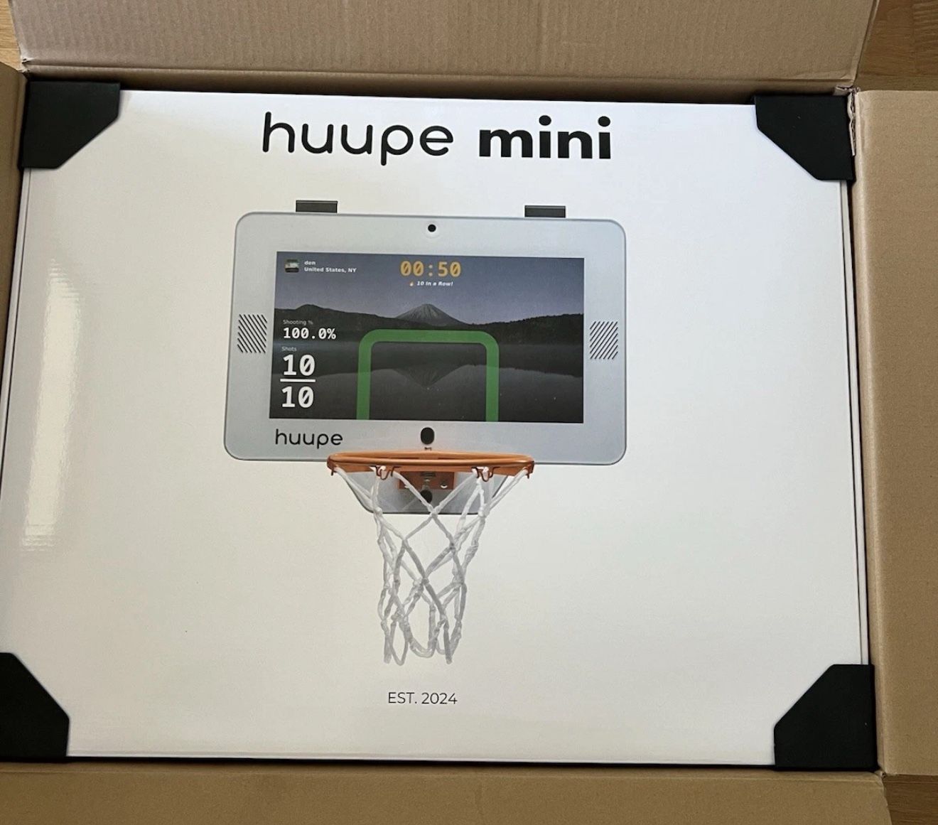 Huupe mini mounted Smart Mini Basketball Hoop. Smart Tv With HDMI. Game Console.