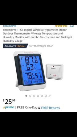 ThermoPro TP-63 Digital Wireless Hygrometer Indoor/Outdoor