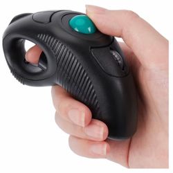 Wireless USB Handheld Finger Trackball Mouse for Left or Right Hand. For Windows or Mac.