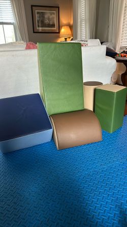 ECR4Kids SoftZone Climb and Crawl Playset, Building Blocks, Earthtone, 5-Piece