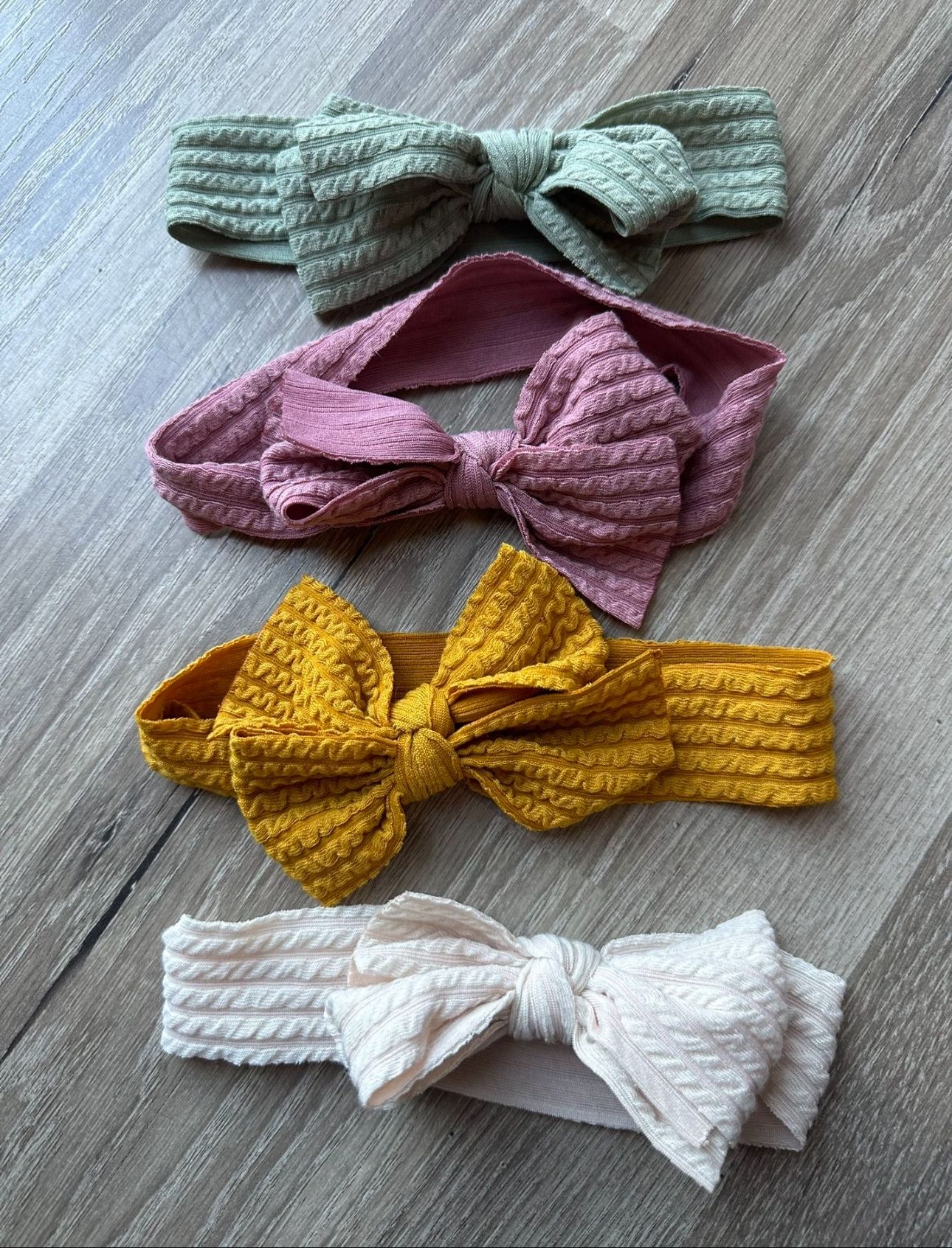 4-Baby Girl Soft Elastic Headbands!