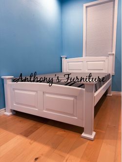 New White Fill Bed And Mattress