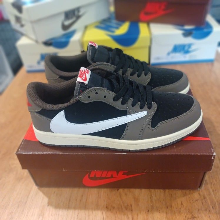 Jordan 1 Low Travis Scott Dark Mocha Sizes -9.5, 10