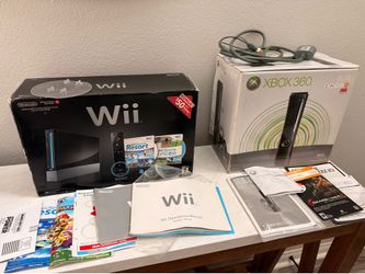 EMPTY BOX Wii and Xbox 360 with Manuals