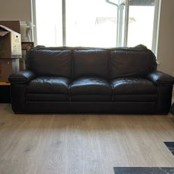 Comfy Leather Couch
