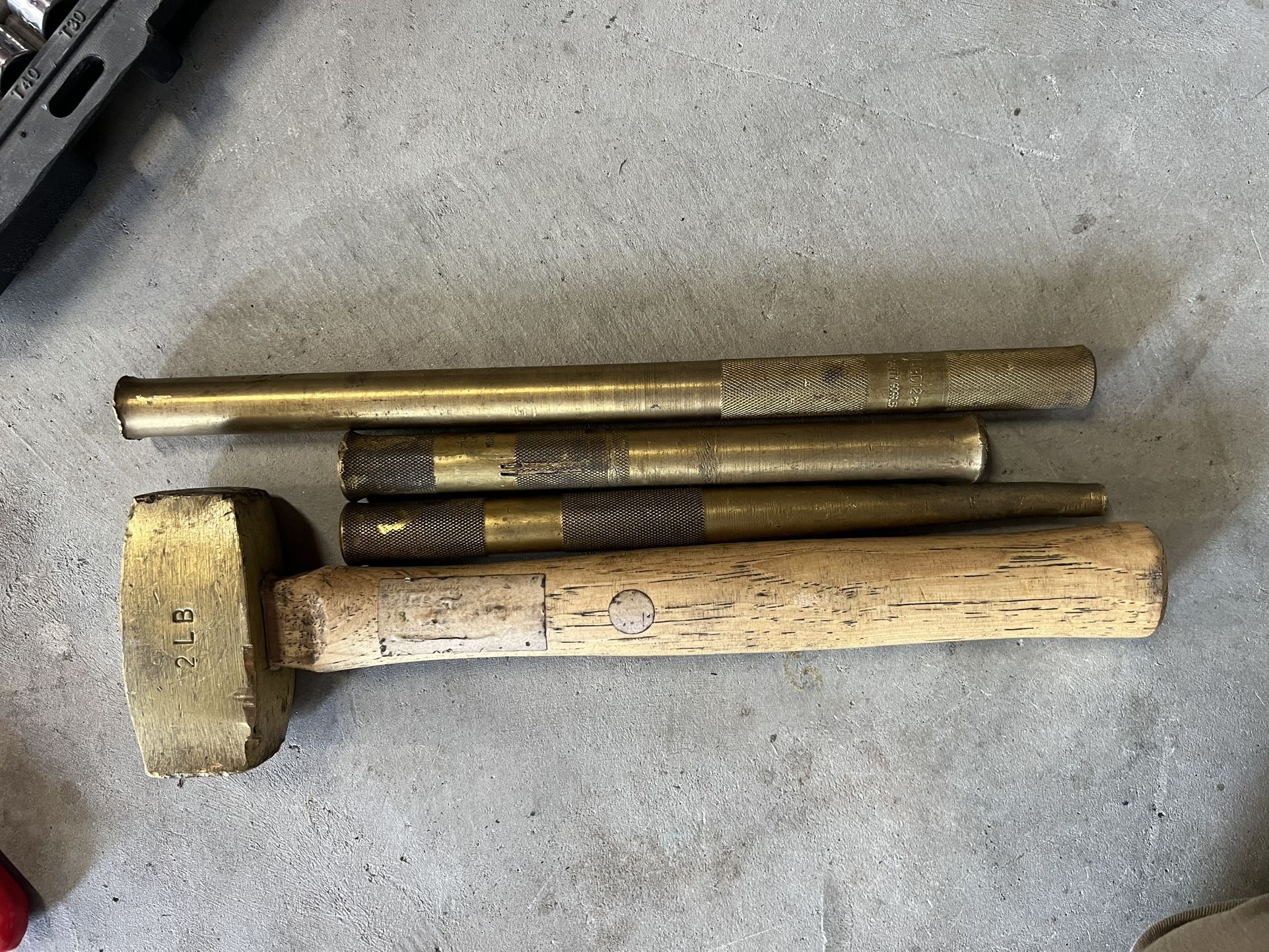 Brass Hammer and punches