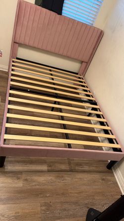 Queen, pink bed frame