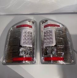2007 to 2013 Chevy Silverado Chrome LED C-Bar Reverse Lamps Taillights micas Calaveras