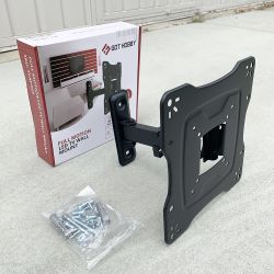 New $12 Universal TV Wall Mount for 17”-42” TVs Swivel Tilt Bracket, Max 55Lbs 