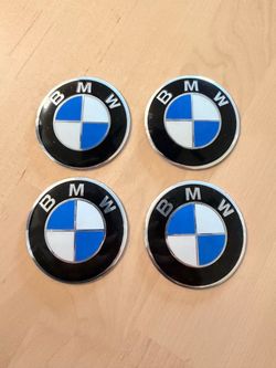 4 piece 56mm BMW logo center cap sticker