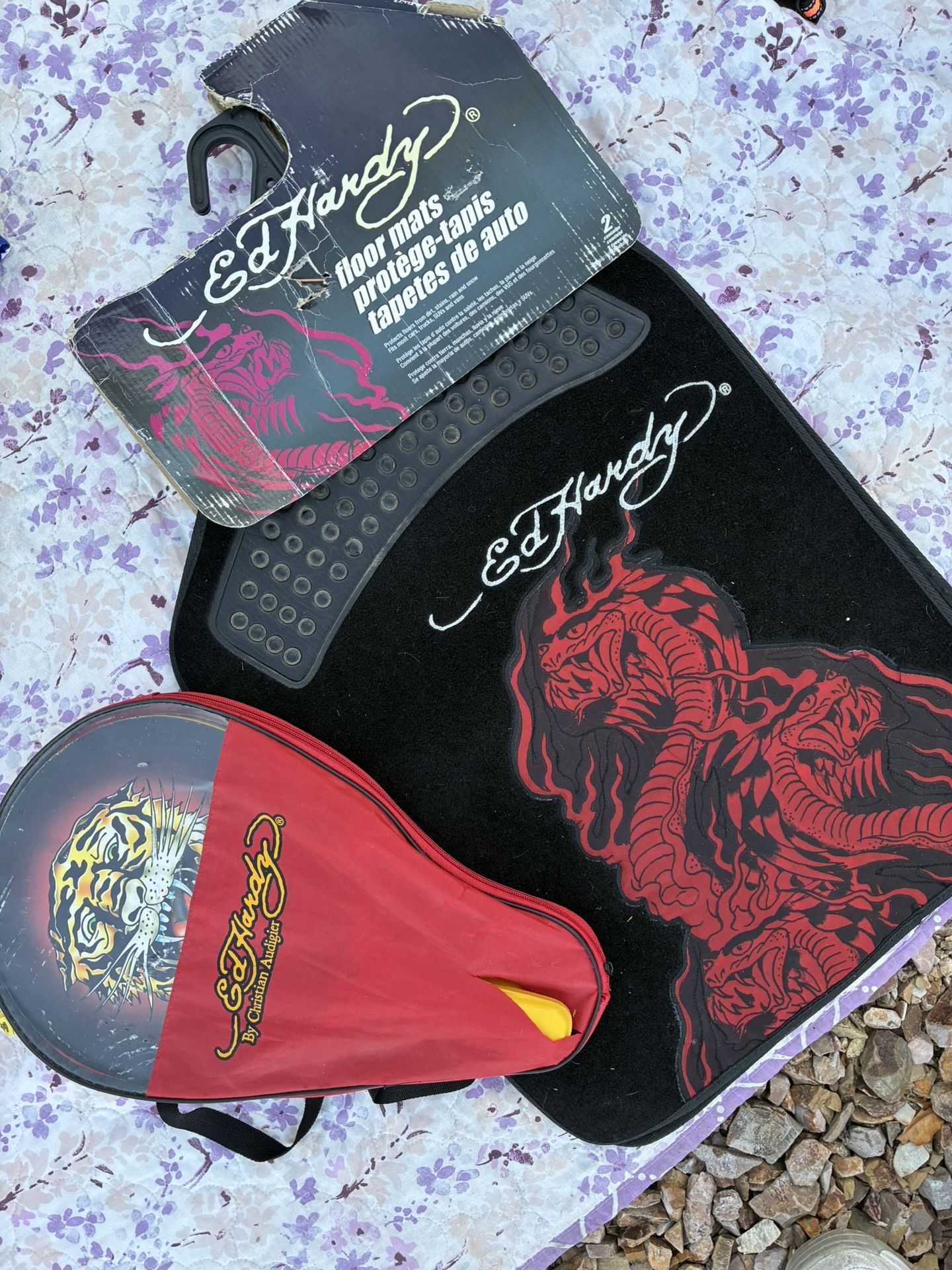 Ed Hardy Car Floor Mats And Ed Hardy Paddles