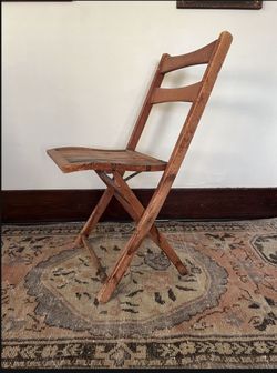 Antique Vintage 1920s 1930s Wood Folding Chair