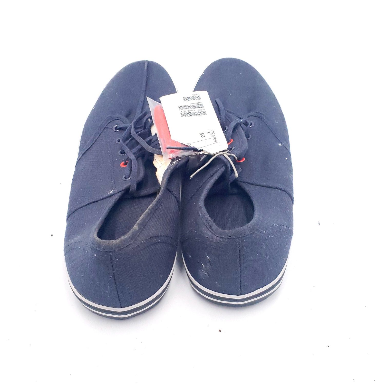 H&M Mens Sneakers Blue Canvas Lace Up 10