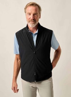 Johnnie-O Zimmer Featherweight Performance Vest Mens Size L Black Golf Preppy