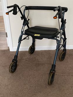 NOVA Rolling Walker with Seat – Needs Brake Repair