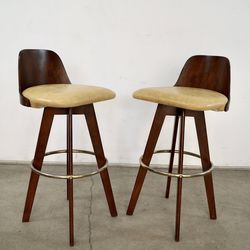 Pair Of 1960’s Mid Century Modern Bar Stools