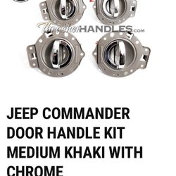 Jeep Commander Door Handle Kit Medium Khaki With Chrome
