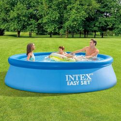 INTEX Easy Set 8 Ft X 24 In Round Inflatable Swimming Pool New in Box
