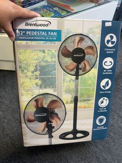 Standing Fan Black & Bronze