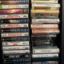 34 Cassettes, 26 Elvis, 3 Bo Diddley, Etc.³