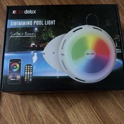 Tendelux LED Swimming Pool Light, Surface Mounted Super Bright 30 Watt RGB Underwater Lamp with Mobile App and Remote for Inground & Above Ground Pool