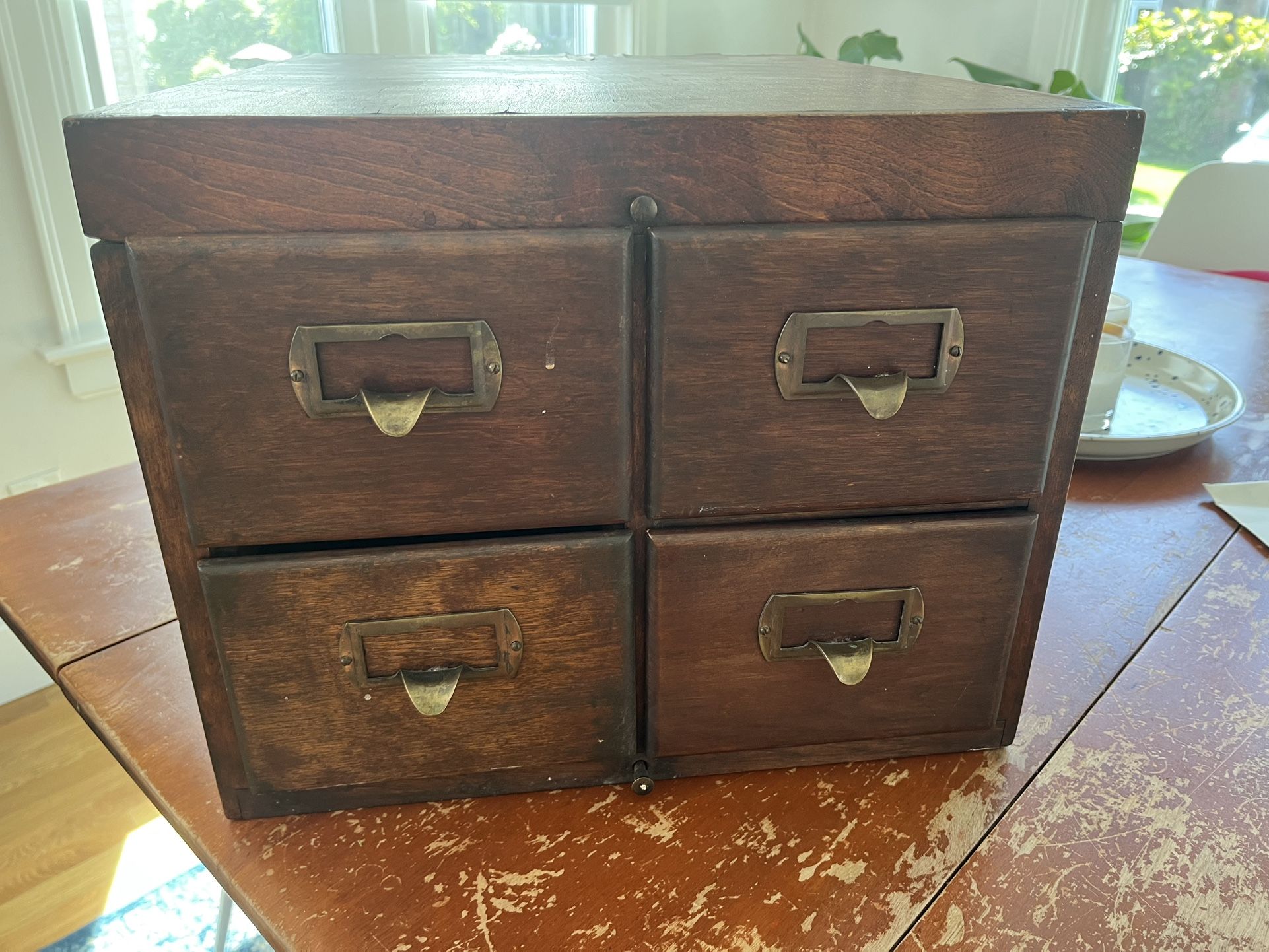 Vintage Card Catalog — 4 Drawer