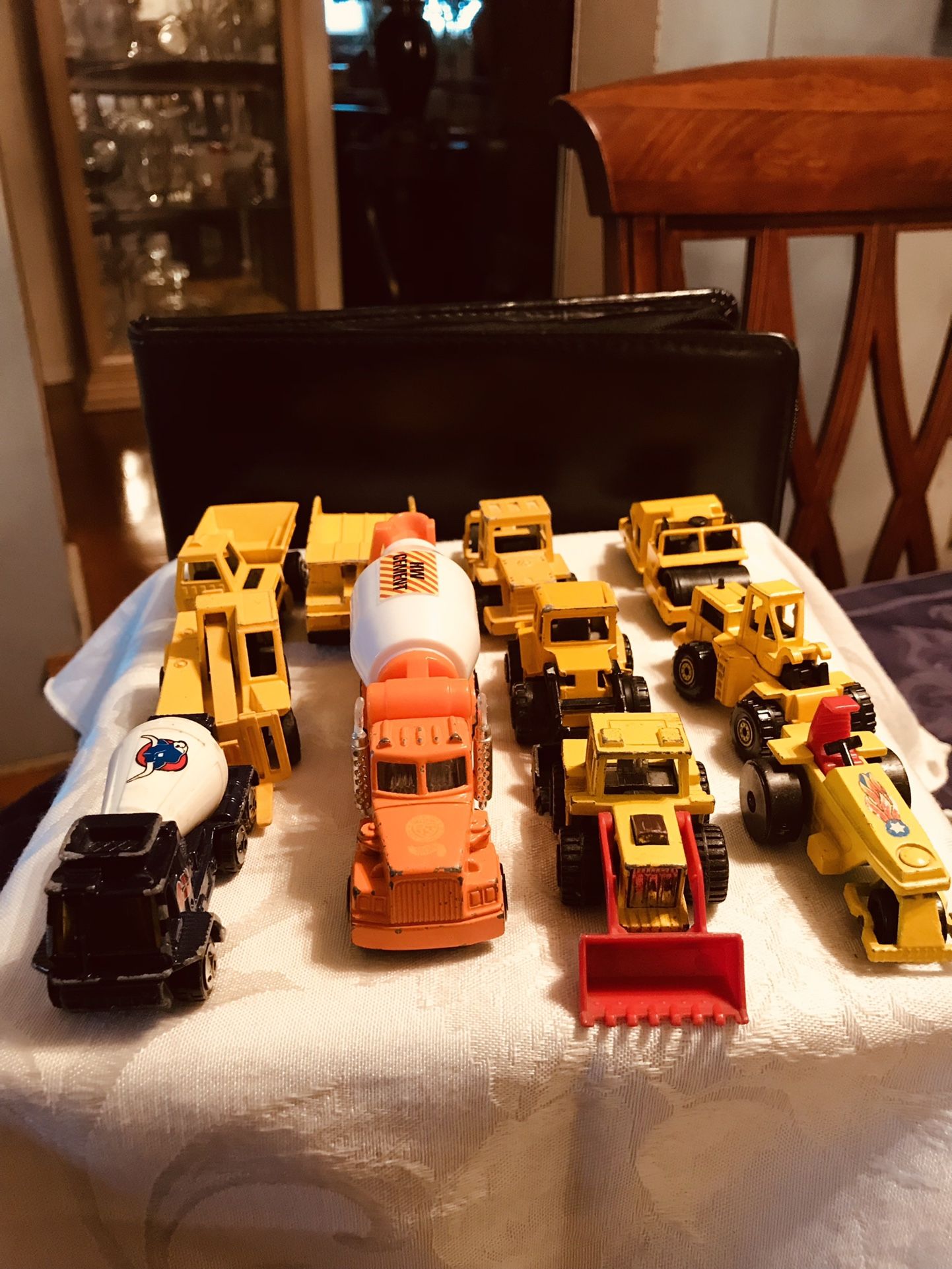 Vintage Construction Equipment (11) Majorette, Hot Wheels and Matchbox (NO INDIVIDUAL SALES )