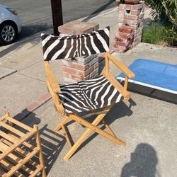 Directors Chair zebra Print 