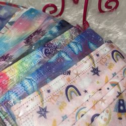 FACEMASKS For Kids. Disposable . Very Cute Colors