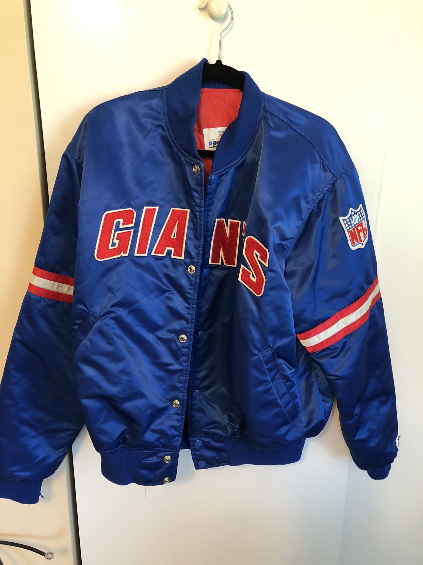 Men’s NY Giants Satin Jacket Sz XL