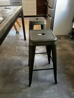 6 30” gunmetal barstools