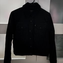 Levis Black Sherpa Trucker Jacket
