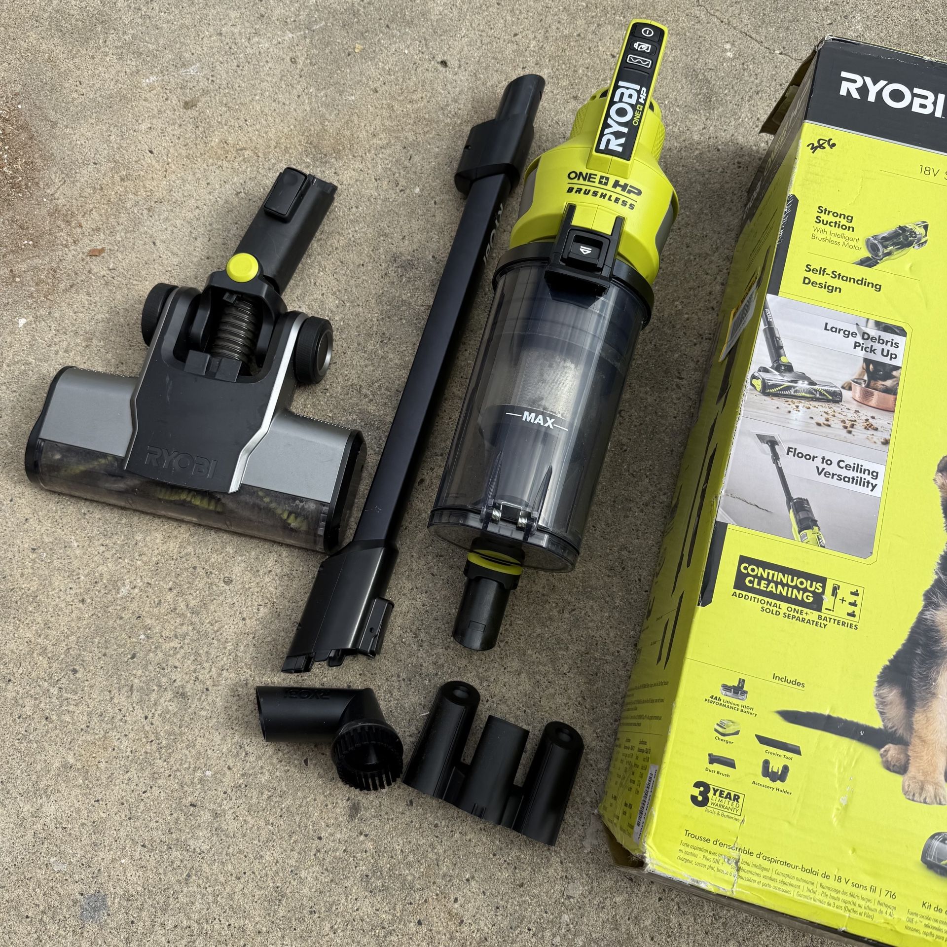 RYOBI ONE+ HP 18V Cordless Brushless Pet Stick Vacuum Cleaner (Tool Only)
