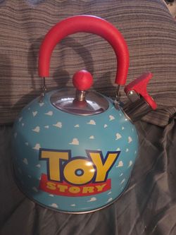 New pixar disney toy story blue tea kettle teapot.