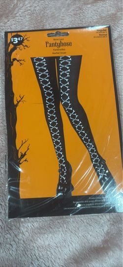 Bone Lace Halloween Pantyhose